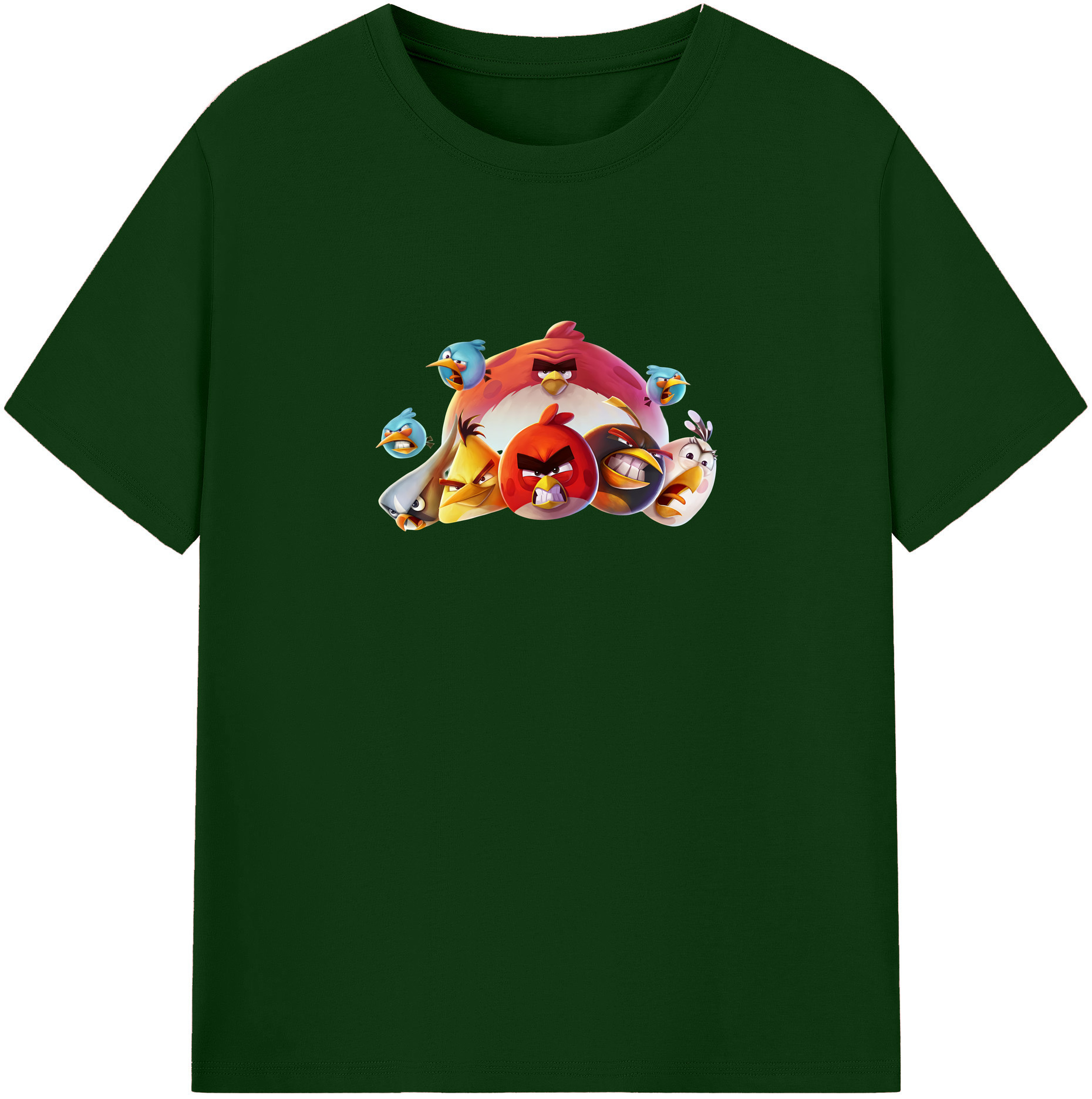 （画像用） Angry Birds アングリーバード 綿100％半袖Tシャツ（フロントプリント）
